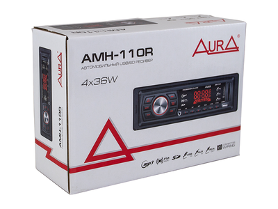 Автомагнитола Aura AMH-110R USB, красная