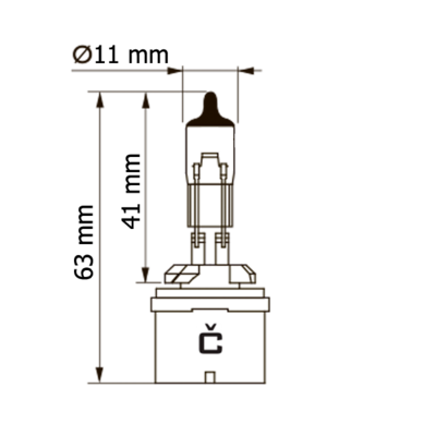 Галогенная лампа CELEN H27/1 (прямой цоколь) 4007/1 FNB 12V 27W Halogen Fianit (прозрачная) + 35% Long life, UV-stop, + перчатка
