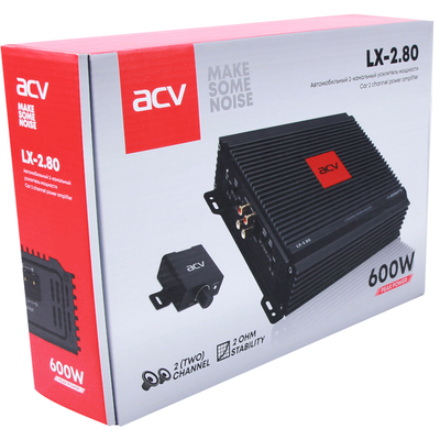 Усилитель ACV  LX-2.80 2*80Вт/2-1канал/4-2 Ом/BassBoost-пульт/High-pass/Low-pass