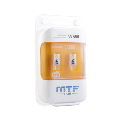 Светодиодная лампа MTF VEGA W5W/T10 4000К (теплый белый) W5W40GA