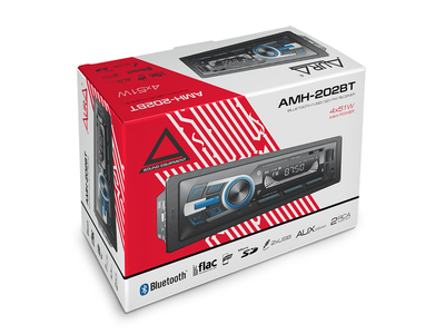 Автомагнитола Aura AMH-202BT USB/SD/MMC-ресивер, синяя подсветка
