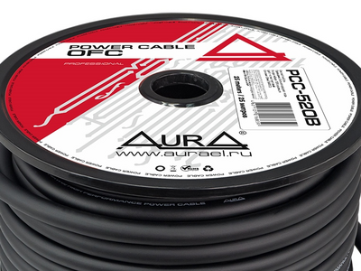 Силовой кабель Aura PCC-520B (25м бухта, черный)/м