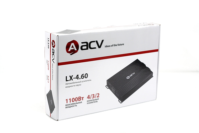 Усилитель ACV  LX-4.60 4*60Вт/4-3-2 канал/BassBoost/4-2 Ом/High-pass/Low-pass