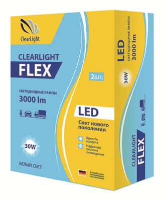 Светодиодная лампа головного света Clearlight Flex H4 3000 Lm , пара