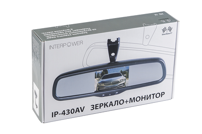 Монитор-зеркало под штатное крепление Interpower IP Mirror 430AV (Toyota, Lexus, Kia, Nissan, Honda, Mazda, Ford, Chevrolet, Mitsubishi)	