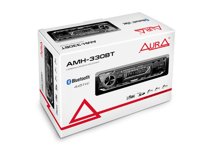 Автомагнитола Aura AMH-330BT USB, белый