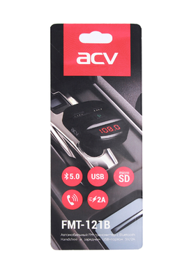 FM-трансмиттер ACV  FMT-121 жк-дисплей/USB/microSD/Bluetooth
