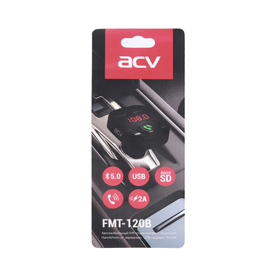 FM-трансмиттер ACV  FMT-120 жк-дисплей/USB/microSD/Bluetooth