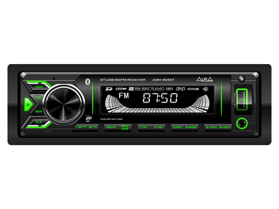 Автомагнитола Aura AMH-205BT USB/SD/MMC-ресивер, зелёная подсветка