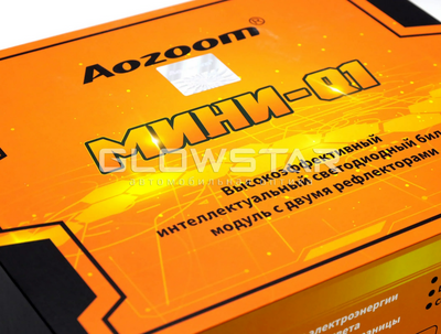 Светодиодная BI-LED линза AOZOOM МИНИ-Q1 2024, 3.0 дюйма, 5500K, встроенный драйвер (пара)