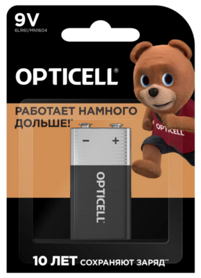 Батарейка Opticell 6LR61 BL1 (крона)