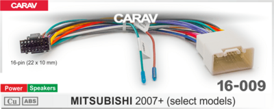Комплект проводов для Android CARAV 16-009 для MITSUBISHI 2007+