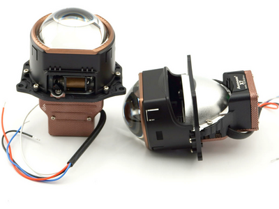 Светодиодная BI-LED линза AOZOOM X7 2025 (прямоугольные) 3.0 дюйма, 2 чипа, 5500K, 12V, 55W/63W крепление 3R (к