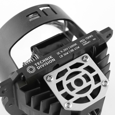 Светодиодная BI-LED линза MTF Светодиодные BiLED модули TECHNIK DIVISION серия PRO духчиповые 12В, 60/65Вт, 6000К, 3", к-т.