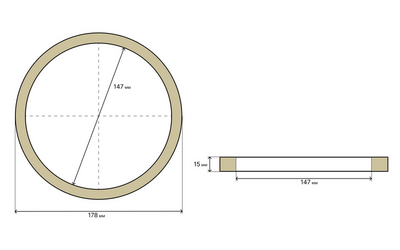 Проставочные кольца Aura ALPHA RSF-1615 Кольца проставочные 16 см. Фанера 15мм