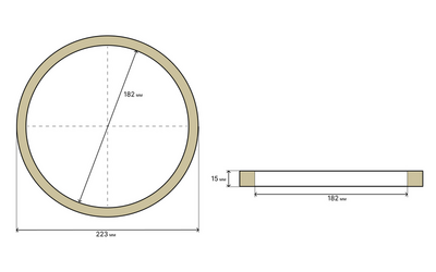 Проставочные кольца Aura ALPHA RSF-2015 Кольца проставочные 20 см. Фанера 15мм 22x22x3