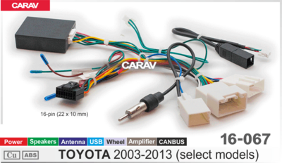 Комплект проводов для Android CARAV 16-067 для TOYOTA 