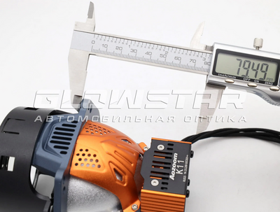 Светодиодная BI-LED линза AOZOOM K11 2026 3.0 дюйма, 2 чипа, 63W/70W, 12V, 5800K, крепление 3R (комплект, 2шт) (K11)