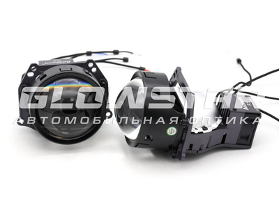 Светодиодная BI-LED линза AOZOOM R5 2025 3.0 дюйма, 2 чипа, 5500K, 12V, 75W/83W, крепление 3R (комплект, 2шт) (R5)