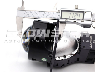 Светодиодная BI-LED линза AOZOOM R5 2025 3.0 дюйма, 2 чипа, 5500K, 12V, 75W/83W, крепление 3R (комплект, 2шт) (R5)