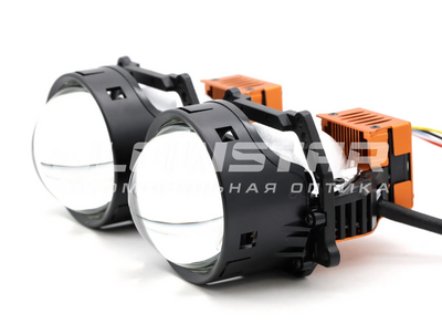 Светодиодная BI-LED линза AOZOOM K8 2025 3.0 дюйма, 2 чипа, 5500K, 12V, 52W/73W, крепление 3R (комплект, 2шт) (K8)