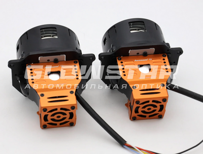 Светодиодная BI-LED линза AOZOOM K8 2025 3.0 дюйма, 2 чипа, 5500K, 12V, 52W/73W, крепление 3R (комплект, 2шт) (K8)