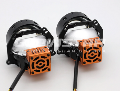 Светодиодная BI-LED линза AOZOOM K8 2025 3.0 дюйма, 2 чипа, 5500K, 12V, 52W/73W, крепление 3R (комплект, 2шт) (K8)