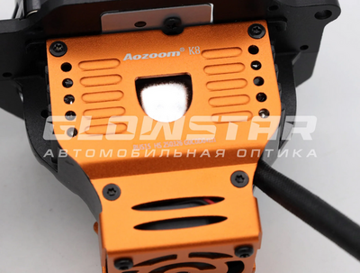 Светодиодная BI-LED линза AOZOOM K8 2025 3.0 дюйма, 2 чипа, 5500K, 12V, 52W/73W, крепление 3R (комплект, 2шт) (K8)