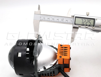 Светодиодная BI-LED линза AOZOOM K8 2025 3.0 дюйма, 2 чипа, 5500K, 12V, 52W/73W, крепление 3R (комплект, 2шт) (K8)