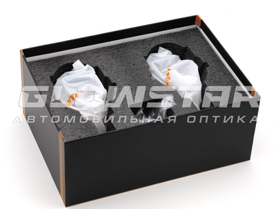 Светодиодная BI-LED линза AOZOOM A29 2025 2.5 дюйма, 4 чипа, 5500K, 12V, 37W/64W, съемное гаечное крепление (комплект, 2шт) (A29)