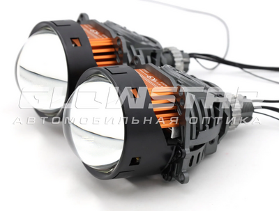 Светодиодная BI-LED линза AOZOOM K9 2025 3.0 дюйма, 2 чипа, 5500K, 12V, 65W/73W, крепление 3R и съемное гаечное (K9)