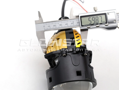 Светодиодная BI-LED линза AOZOOM A15 PRO 4300K 2026, 3.0 дюйма, 2 чипа, 12V, 58W/65W, крепление 3R и съемное гаечное (комплект, 2шт) (A15PRO-4300K)