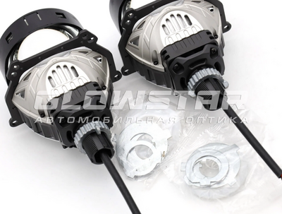 Светодиодная BI-LED линза AOZOOM A11 2025 3.0 дюйма, 2 чипа, 5500K, 12V, 56W/64W, крепление 3R и съемное гаечное (A11)