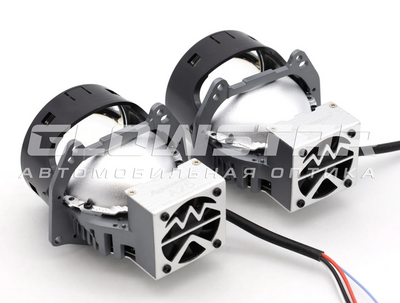 Светодиодная BI-LED линза AOZOOM A25 2025 3.0 дюйма, 2 чипа, 5500K, 12V, 66W/75W, крепление 3R (комплект, 2шт) (A25)