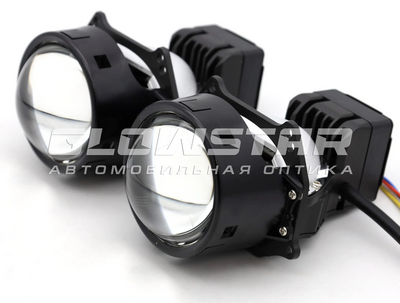 Светодиодная BI-LED линза AOZOOM K3 Dragon Knight New DK200 (III поколение) 3.0 дюйма, 2 чипа, 5500K, 12V, 50W/60W, крепление 3R (комплект, 2шт)