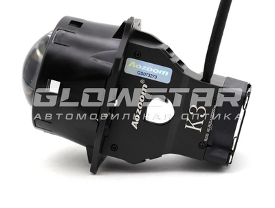 Светодиодная BI-LED линза AOZOOM K3 Dragon Knight New DK200 (III поколение) 3.0 дюйма, 2 чипа, 5500K, 12V, 50W/60W, крепление 3R (комплект, 2шт)