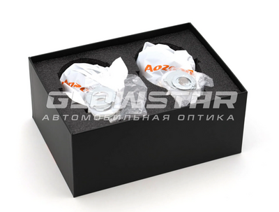 Светодиодная BI-LED линза AOZOOM A15 PRO 5500K 2026, 3.0 дюйма, 2 чипа, 12V, 58W/65W, крепление 3R и съемное гаечное (комплект, 2шт) (A15PRO-5500K)