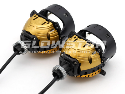 Светодиодная BI-LED линза AOZOOM A15 PRO 5500K 2026, 3.0 дюйма, 2 чипа, 12V, 58W/65W, крепление 3R и съемное гаечное (комплект, 2шт) (A15PRO-5500K)