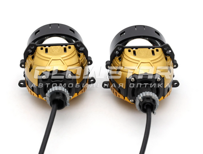 Светодиодная BI-LED линза AOZOOM A15 PRO 5500K 2026, 3.0 дюйма, 2 чипа, 12V, 58W/65W, крепление 3R и съемное гаечное (комплект, 2шт) (A15PRO-5500K)