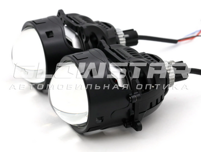 Светодиодная BI-LED линза AOZOOM K10 2025 3.0 дюйма, 2 чипа, 5500K, 12V, 58W/66W, крепление 3R и съемное гаечное (K10)