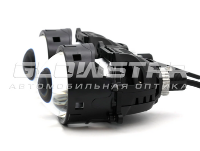 Светодиодная BI-LED линза AOZOOM K10 2025 3.0 дюйма, 2 чипа, 5500K, 12V, 58W/66W, крепление 3R и съемное гаечное (K10)