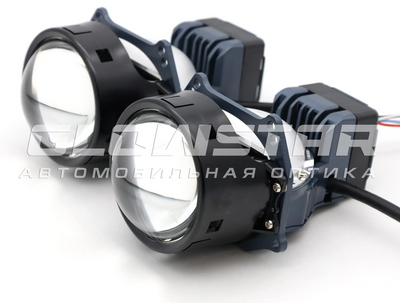 Светодиодная BI-LED линза AOZOOM Билед модули Aozoom K3 Pro 2025 Dragon Knight New (новое поколение) 3.0 дюйма, 2 чипа, 5500K, 12V, 50W/60W, крепление 3R (комплект, 2шт) (K3Pro)