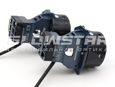 Светодиодная BI-LED линза AOZOOM Билед модули Aozoom K3 Pro 2025 Dragon Knight New (новое поколение) 3.0 дюйма, 2 чипа, 5500K, 12V, 50W/60W, крепление 3R (комплект, 2шт) (K3Pro)