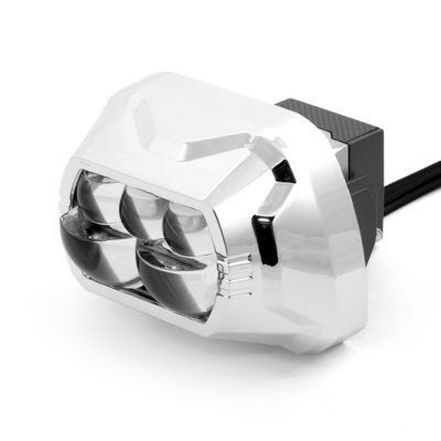 Маска для би-линз MTF для Bi-LED линз серии QUADRIX SLIM, 3 дюйма, скос,  хром, 2шт (QS3C)