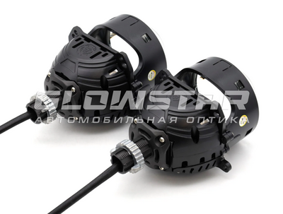 Светодиодная BI-LED линза AOZOOM A15 PRO  24 вольта 2026, 3.0 дюйма, 2 чипа, 5500K, 24V, 58W/65W, крепление 3R