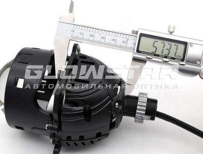 Светодиодная BI-LED линза AOZOOM A15 PRO  24 вольта 2026, 3.0 дюйма, 2 чипа, 5500K, 24V, 58W/65W, крепление 3R