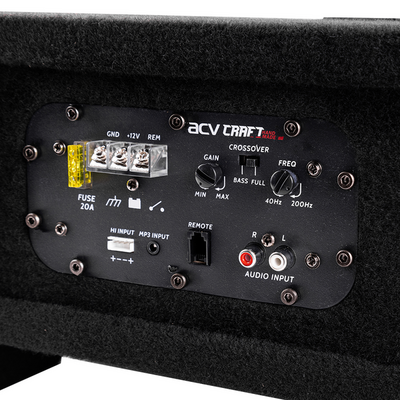 Сабвуфер ACV  CRAFT BS10A активный/корпусной плоский/1800Вт/25см/SPL-108дБ/темно-серый