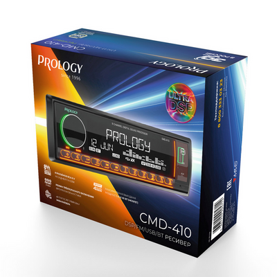 Автомагнитола PROLOGY CMD-410 FM/USB/BT ресивер с DSP процессором