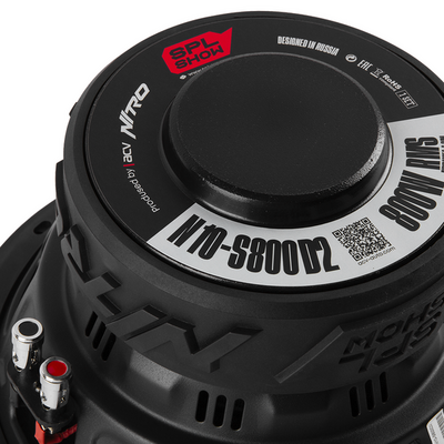 Сабвуфер ACV  SPL SHOW NITRO N10-S800D2 10" 2+2 Ом