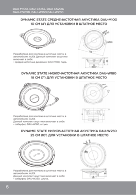 Акустика Dynamic State DAU-CS20A DIVE Audi
